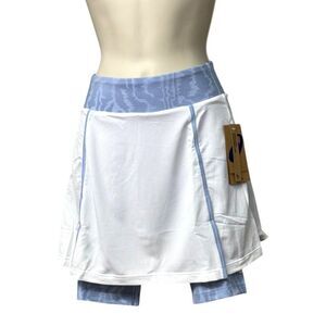 ASICS Women's New Strong 92 Skort Brilliant White/Mist Print, XS